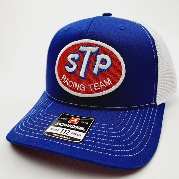 STP Racing Team Richardson 112 Trucker Mesh Snapback Cap Hat Blue - Picture 1 of 4